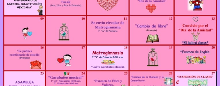 Calendario Febrero 2026