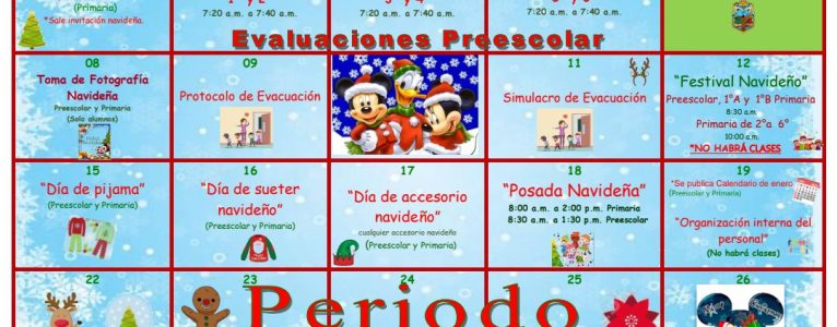 Calendario Diciembre 2025